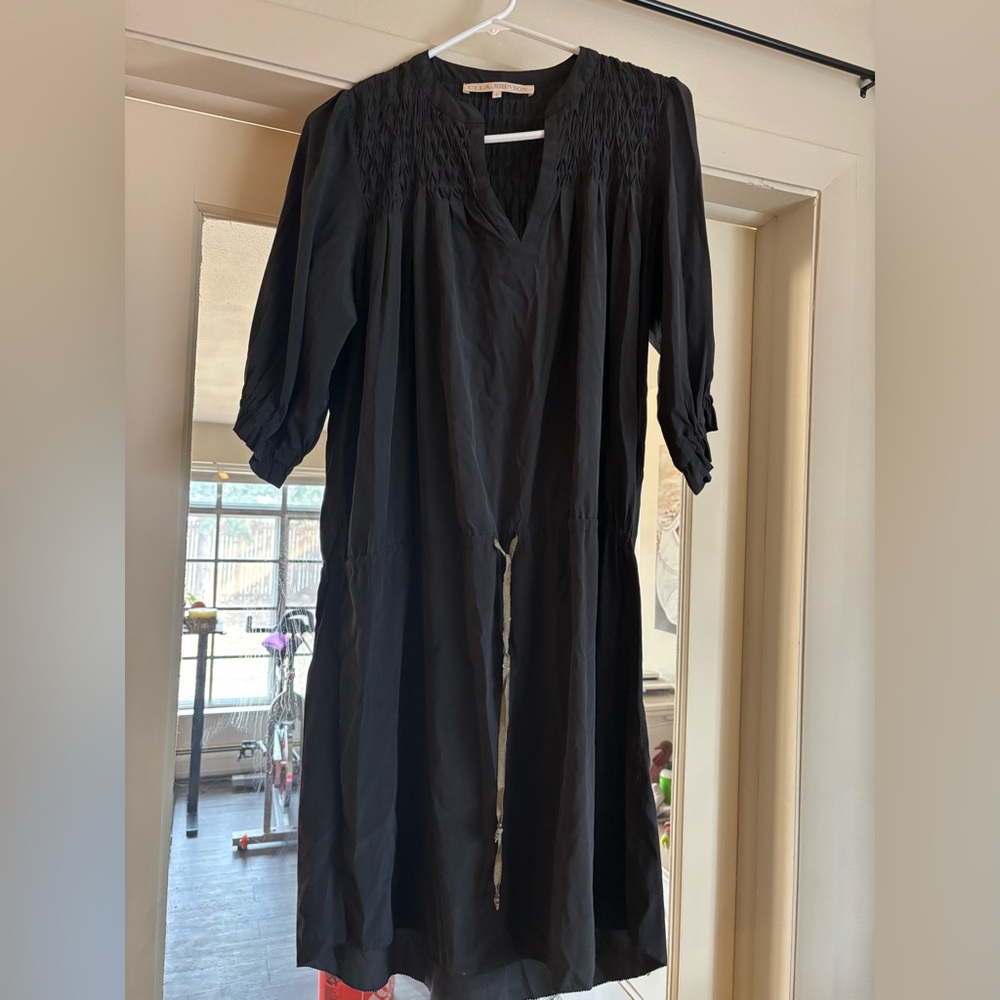 Ulla Johnson Very Dark Grey/Black Silk Dress Size 4